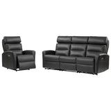 Simply Comfort Power Reclining Sofa, Dark Grey