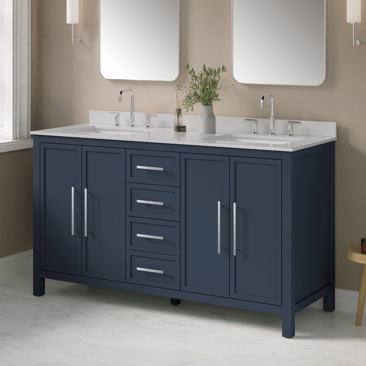 OVE Decors Eliot 60 in. Vanity with Quartz Countertop