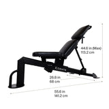 Centr Multi-Adjustable Flat, Incline, Decline Workout Bench with 3-months Centr Membership