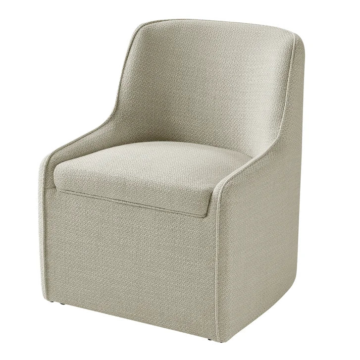 Aiden & Ivy Fabric Dining Chair with Castors