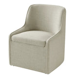 Aiden & Ivy Fabric Dining Chair with Castors