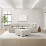 Aiden & Ivy Dayna 4-piece Modular Fabric Sofa with Ottoman