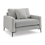 Flip 2-piece Fabric Reversible Chaise and Chair