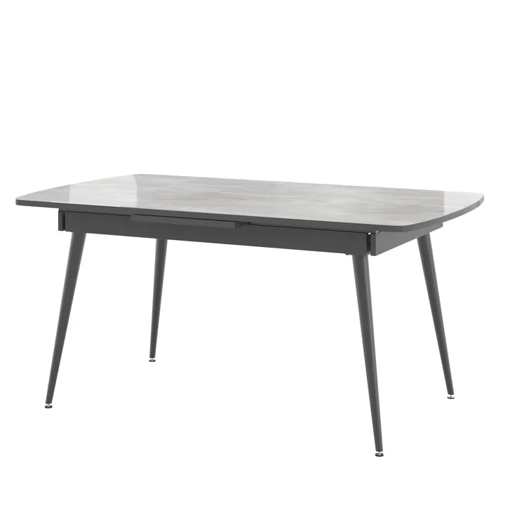Liliosa 160.1 cm (63 in.) Extendable Dining Table with Glass Top