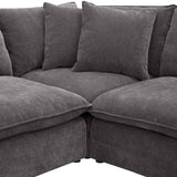 Aiden & Ivy Sereen 4-piece Modular Sofa with Ottoman
