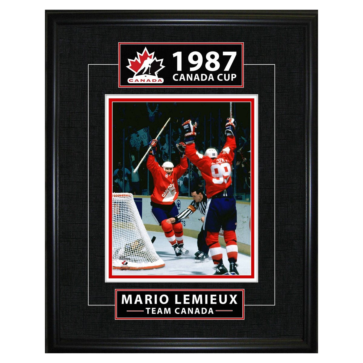Frameworth Mario Lemieux Framed 8x10 Classic Series 1987 Canada Cup Golden Goal