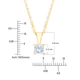 Princess Cut Diamond Solitaire Pendant (0.70 ct)