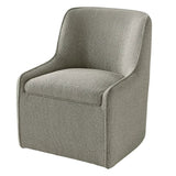 Aiden & Ivy Fabric Dining Chair with Castors