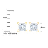 Princess Cut Diamond Stud Earrings (0.48 ctw)