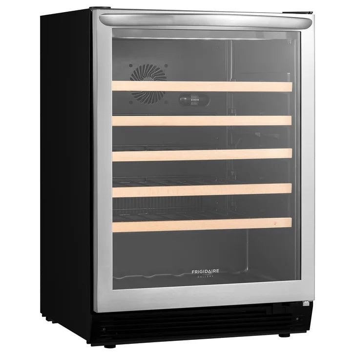 Frigidaire 24 in. Stainless Steel Built-in or Freestanding 57 Bottle Wine Cooler with Reversible Door