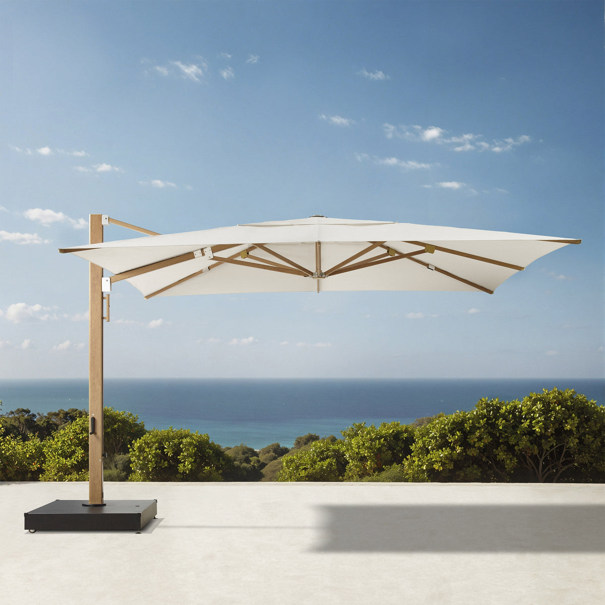 Sirio 4 m x 4 m (13.1 ft. x 13.1 ft.) Commercial Cantilever Umbrella