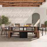 Transformer Table Extendable Outdoor Patio Dining Set