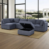 Thomasville Tisdale 6-piece Fabric Sectional with Storage Ottoman