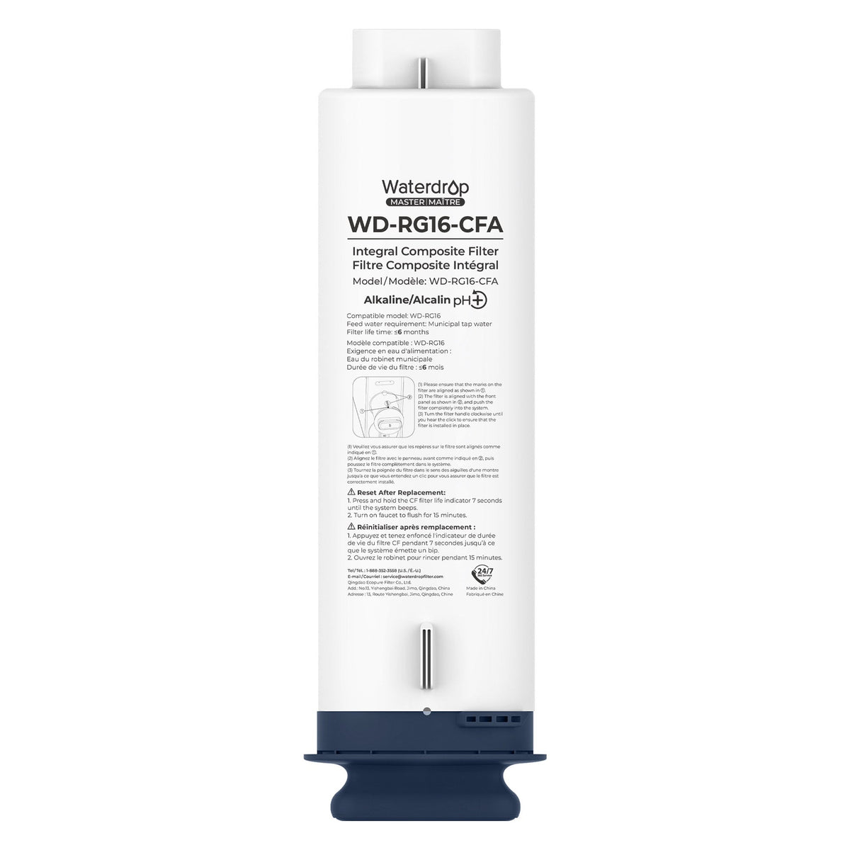 Waterdrop Replacement Pre-sediment and Post-carbon Block Filter for RG16 Tankless Reverse Osmosis System