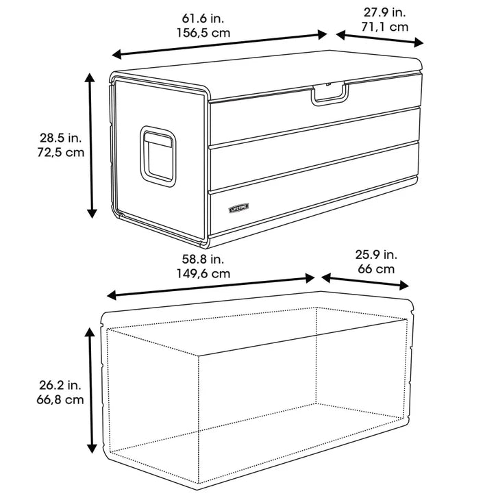 Lifetime Heavy-Duty 170 Gallon Outdoor Storage Deck Box