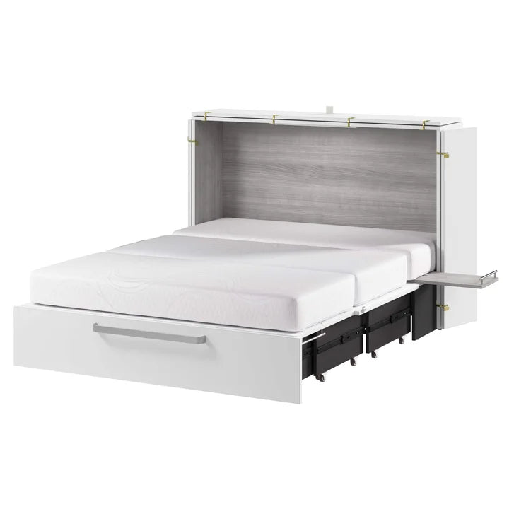 Borealis Double Cabinet Bed with Drawer & Mattress