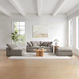 Aiden & Ivy Sereen 4-piece Modular Sofa with Ottoman