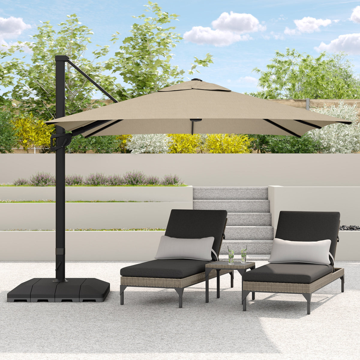 Sirio 4 m x 3 m (13 ft. x 10 ft.) Cantilever Umbrella
