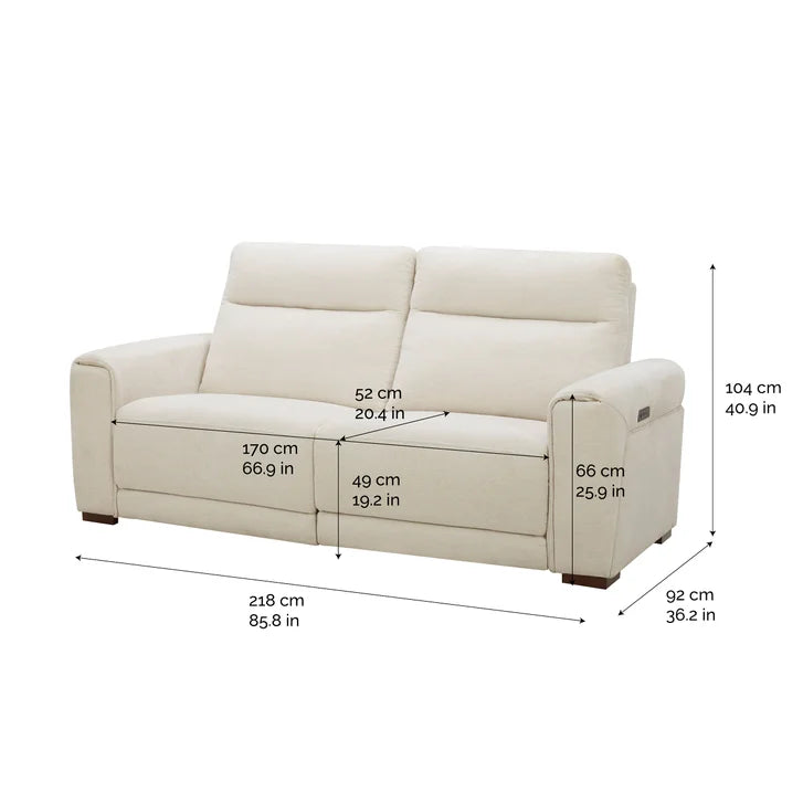 Aiden & Ivy Power Reclining Fabric Sofa