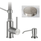 KRAUS Bolden 18-in Pull-down Faucet with Soap Dispenser