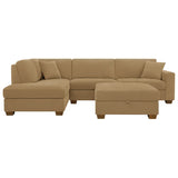 Thomasville Miles 3-piece Left-hand Facing Fabric Sectional with Storage Ottoman