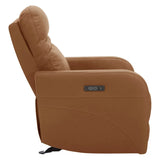 Gilman Creek Aldryn Top-grain Leather Glider Power Recliner, Brown