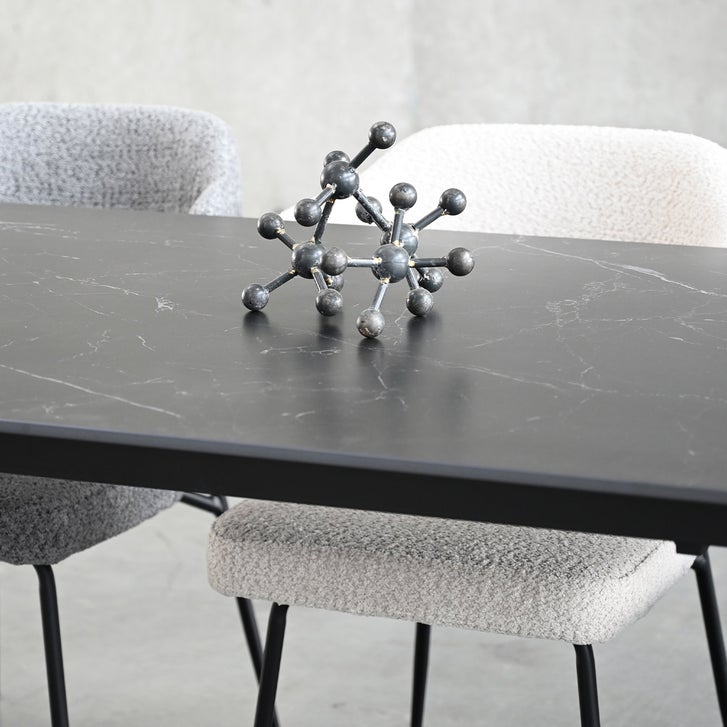 Mobital Host 149.9 cm (59 in.) Extendable Dining Table with Black Sintered Stone Top