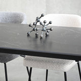 Mobital Host 149.9 cm (59 in.) Extendable Dining Table with Black Sintered Stone Top