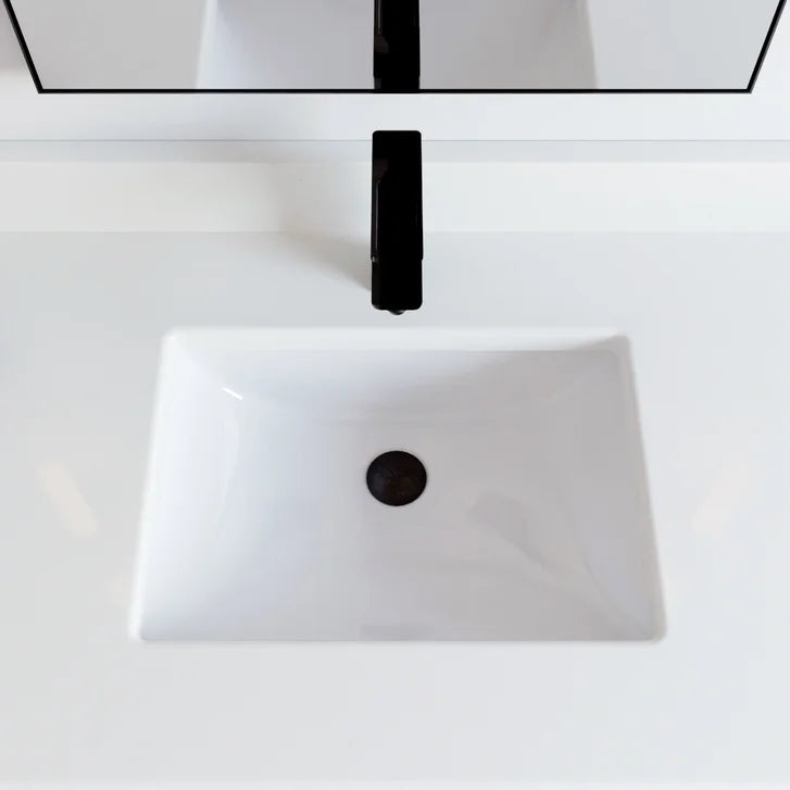 VanGo Willow Vanity in White with Quartz Countertop
