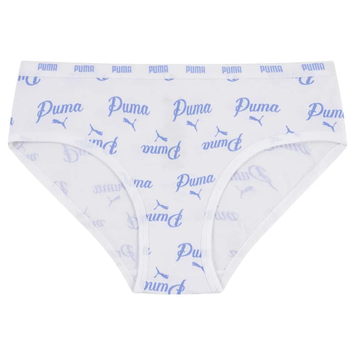 Puma Girls' Cotton Blend Bikini Underwear, 11-Pack